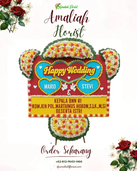 Papan Bunga Pernikahan Lundo